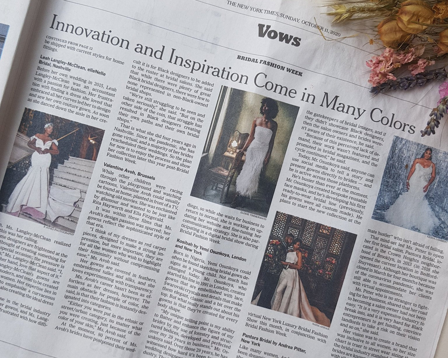 New York Times - Atelier Valentine Avoh