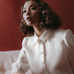 Chemise en organza de soie - tenue mariage civil - Atelier Valentine Avoh